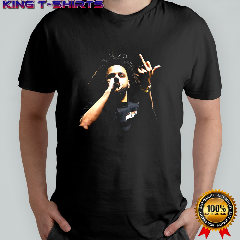 J Cole middle finger meme shirt