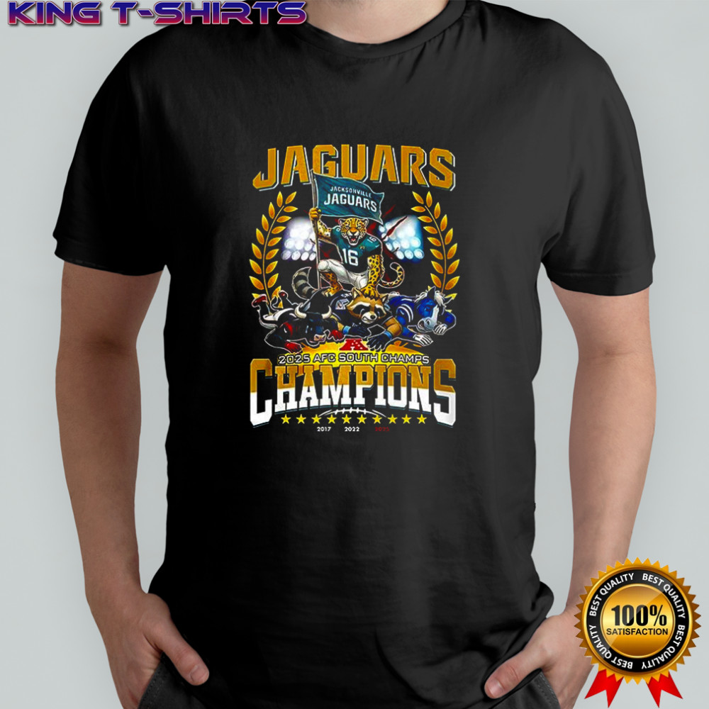 Jacksonville Jaguars 2025 AFC South Champs mascot shirt