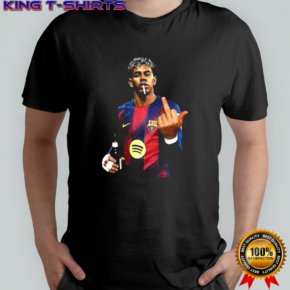 Lamine Yamal Barcelona FC middle finger meme shirt