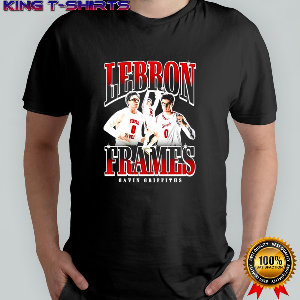 Lebron Frames Gavin Griffiths Temple Owls basketball shirt