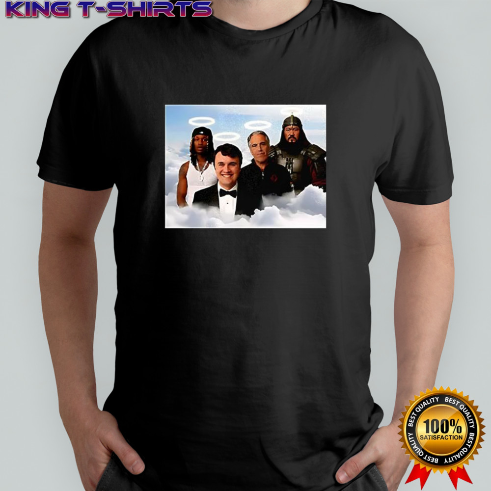 Legends in heaven heavy King Von Charlie Kirk Genghis Khan Jeffrey Epstein shirt