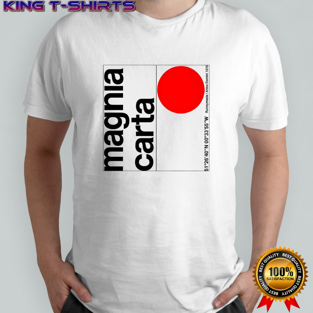 Magna Carta Runnymede 1215 Coordinates retro shirt