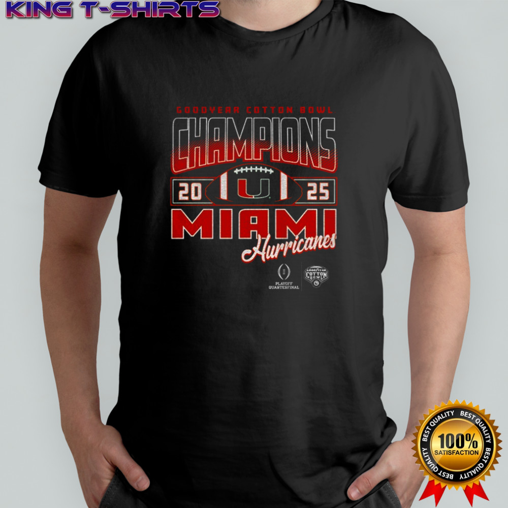 Miami Hurricanes 2025 Men’s Cotton Bowl Champions shirt