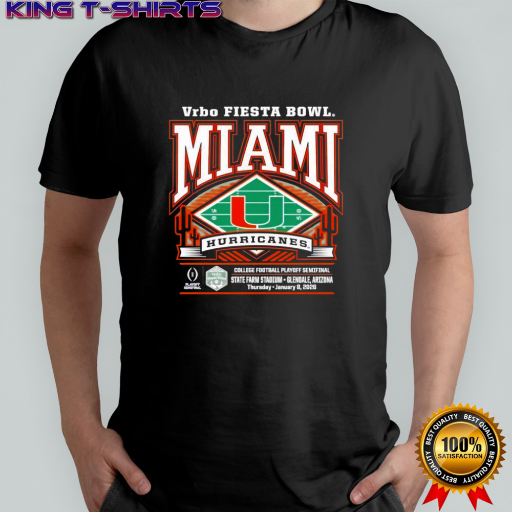 Miami Hurricanes College Football Playoff Vrbo Fiesta Bowl 2026 shirt
