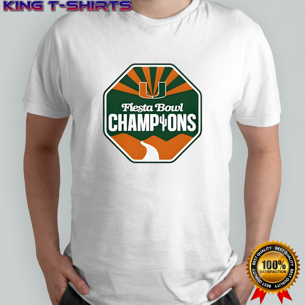 Miami Hurricanes Fiesta Bowl Champions graphic shirt