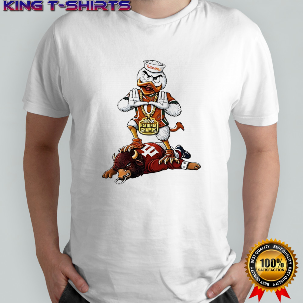 Miami Hurricanes vs Indiana Hoosiers National Championship Game Mascots shirt