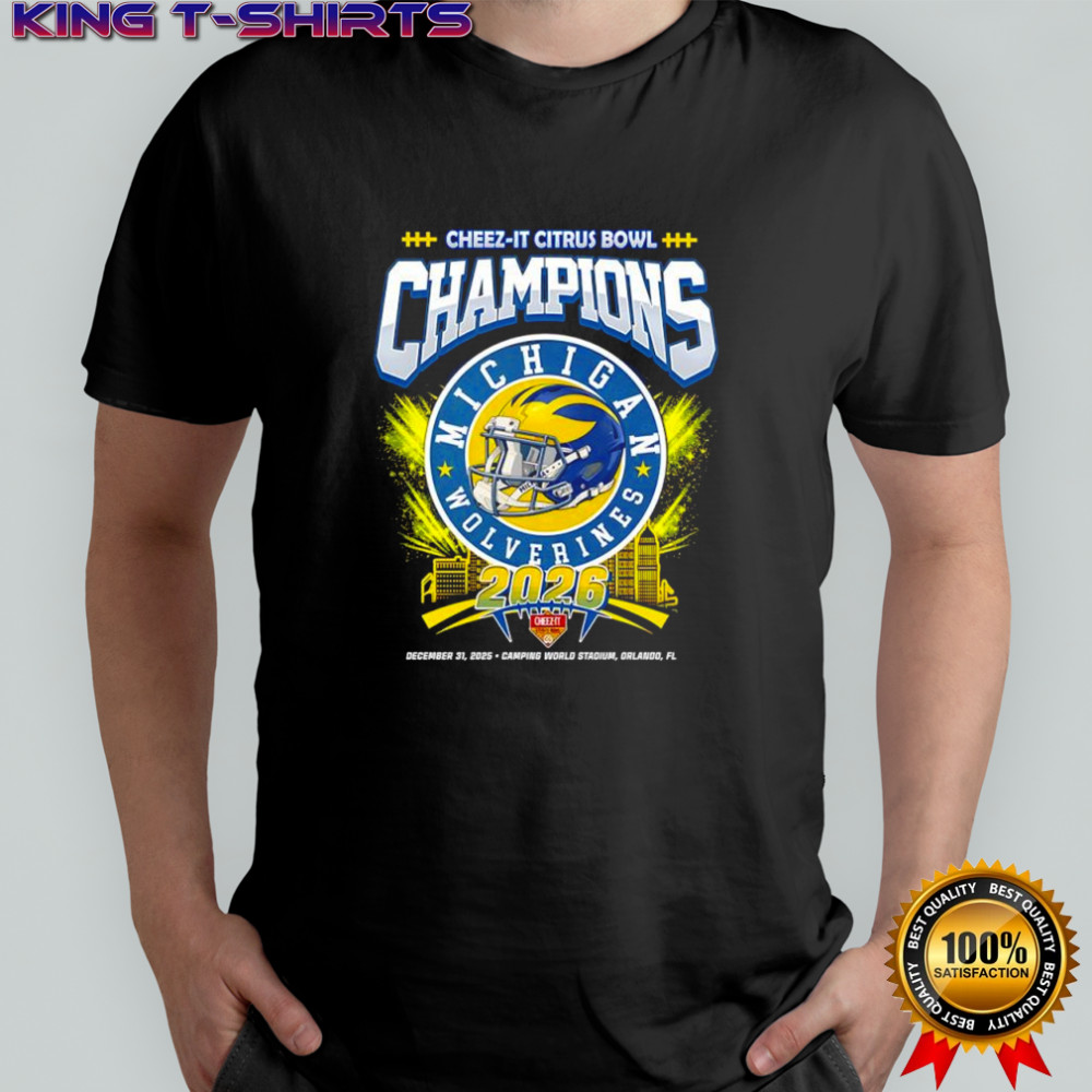 Michigan Wolverines 2026 Cheez-It Citrus Bowl Champions graphic shirt