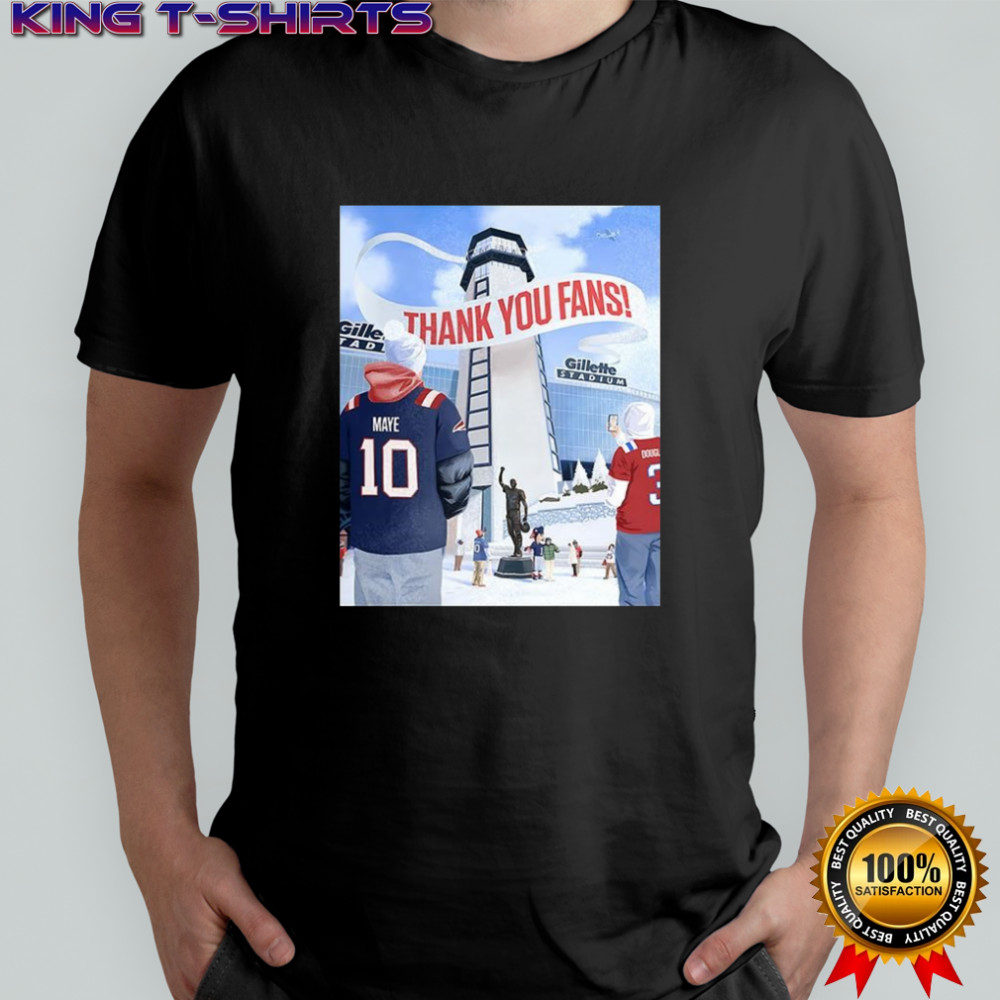 New England Patriots NFL thank you fans Gillette stadium shirt