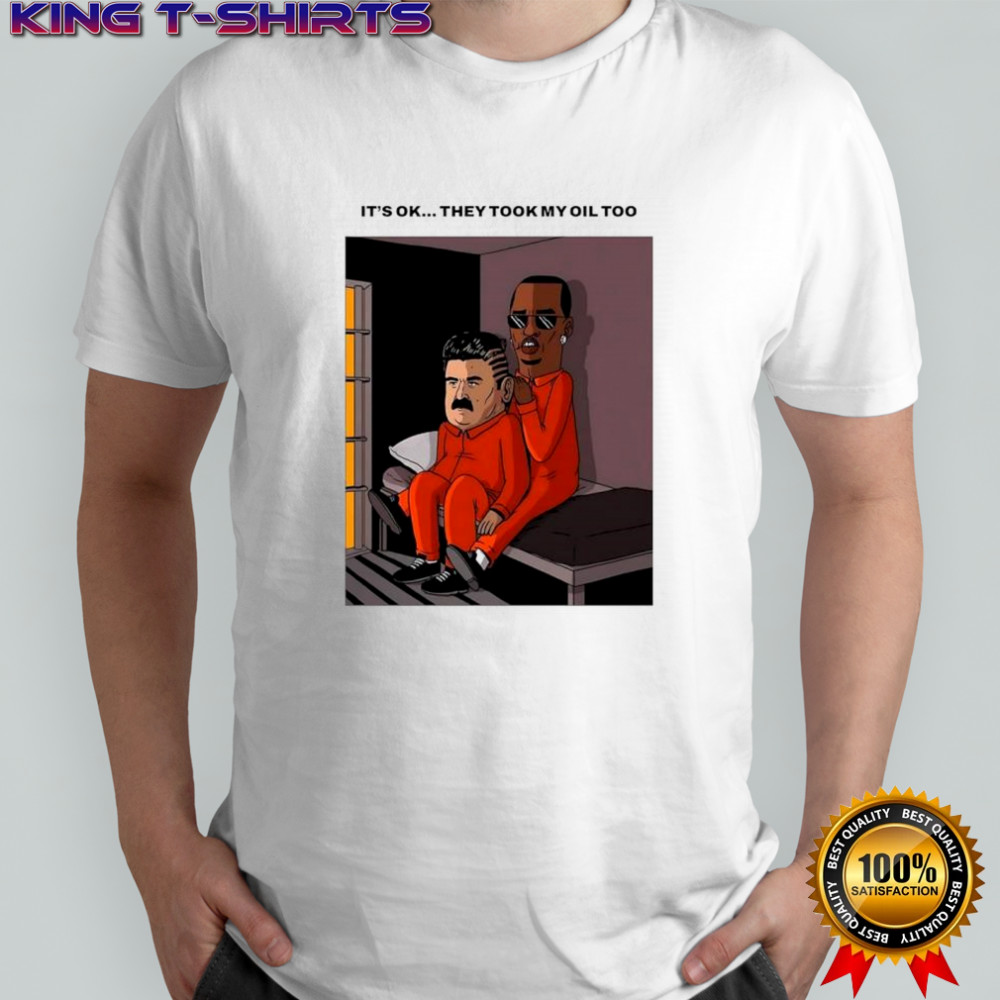 Nicolás Maduro and Diddy captured meme caricature shirt