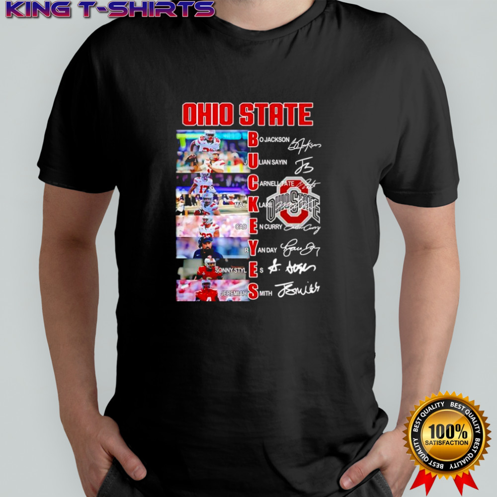 Ohio State Buckeyes football players signature graphic shirt