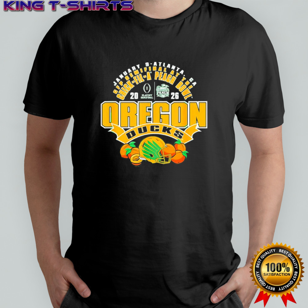 Oregon Ducks CFP Semifinal Peach Bowl 2026 Helmet shirt