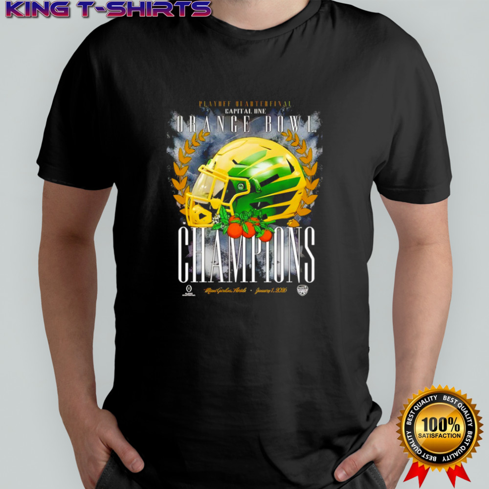 Oregon Ducks Football Helmet 2026 Orange Bowl Champions shirt