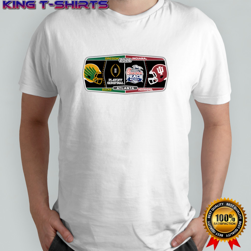 Oregon Ducks vs Indiana Hoosiers CFP Peach Bowl 2026 Shirt