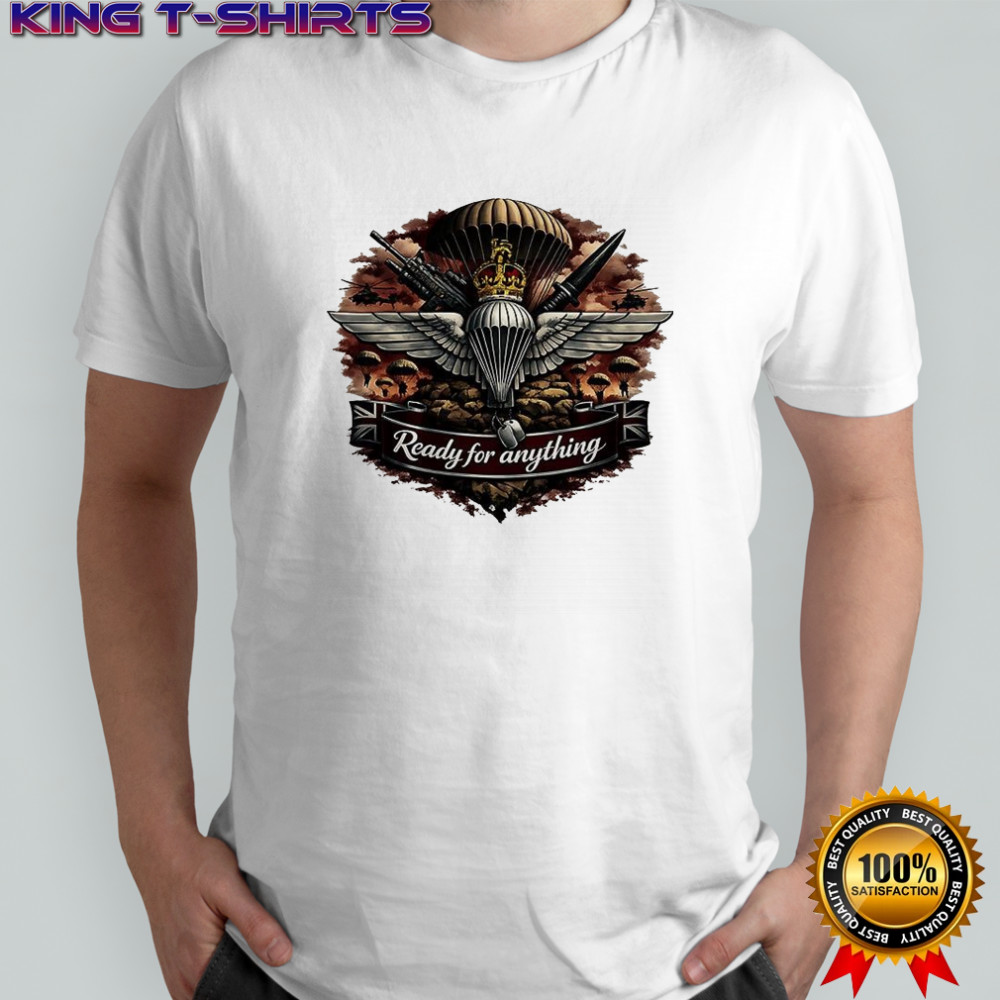 Parachute regiment Ready for anything logo retro shirt