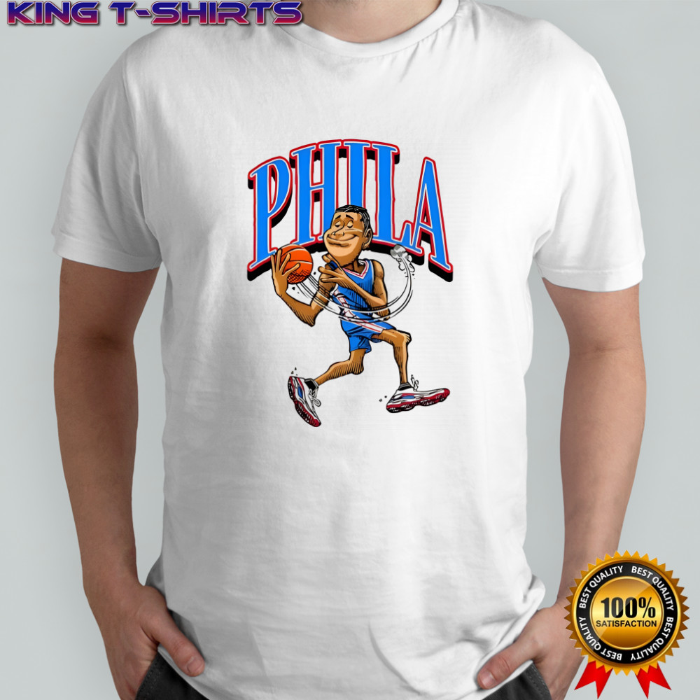 Philadelphia 76ers basketball player caricature shirt