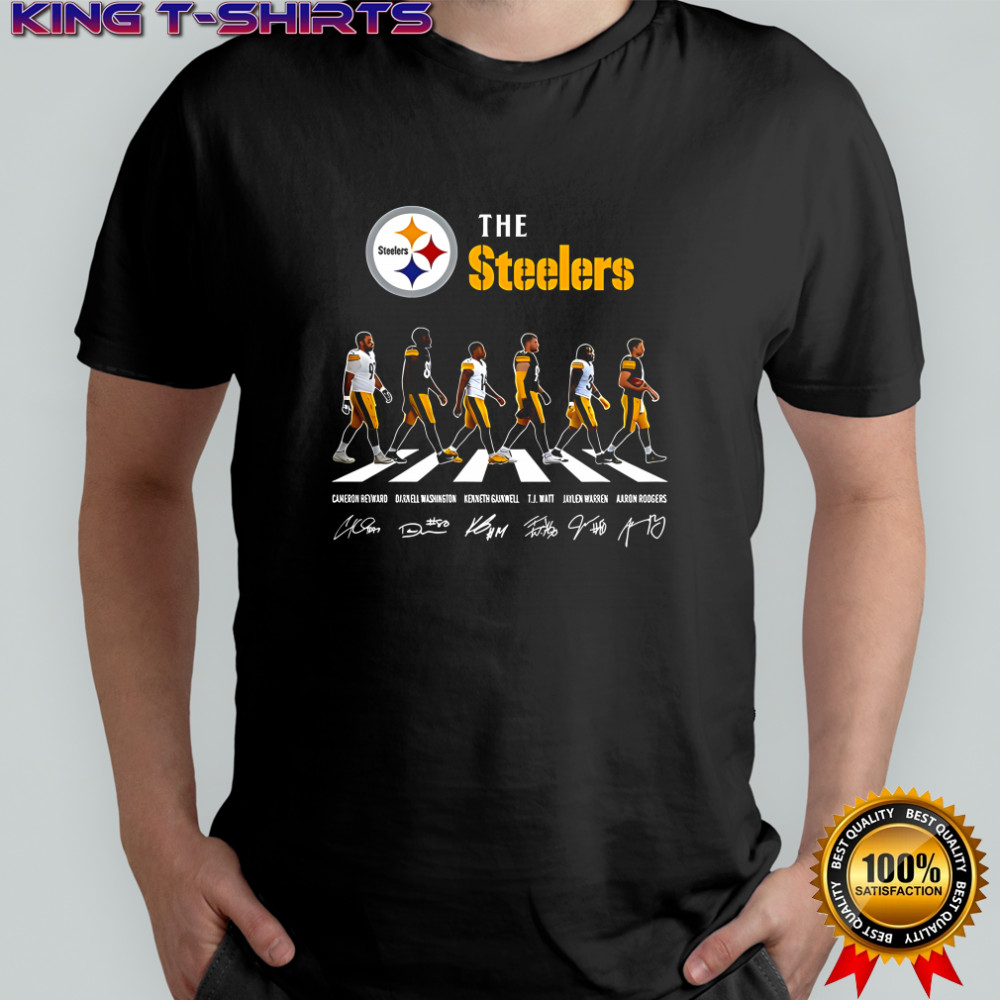 Pittsburgh Steelers NFL player cross the road signature shirt