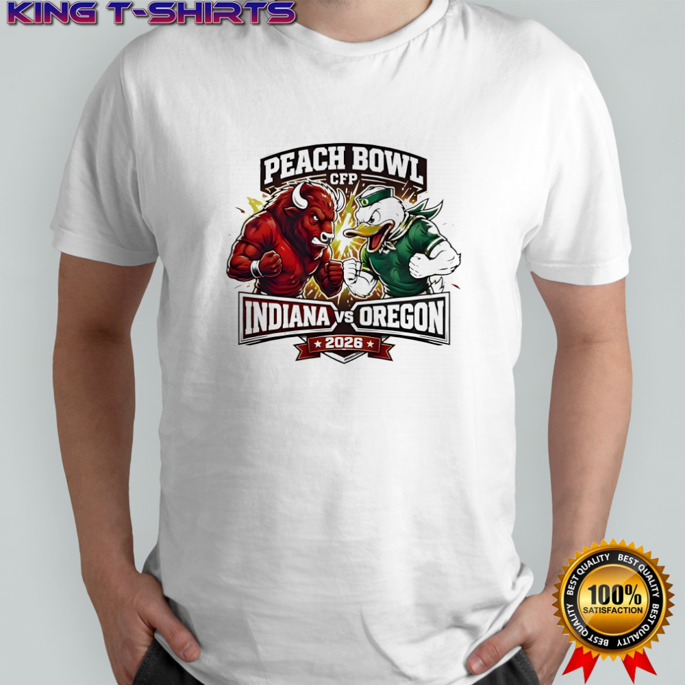 Playoff Mascot Indiana vs Oregon Peach Bowl CFP 2026 shirt