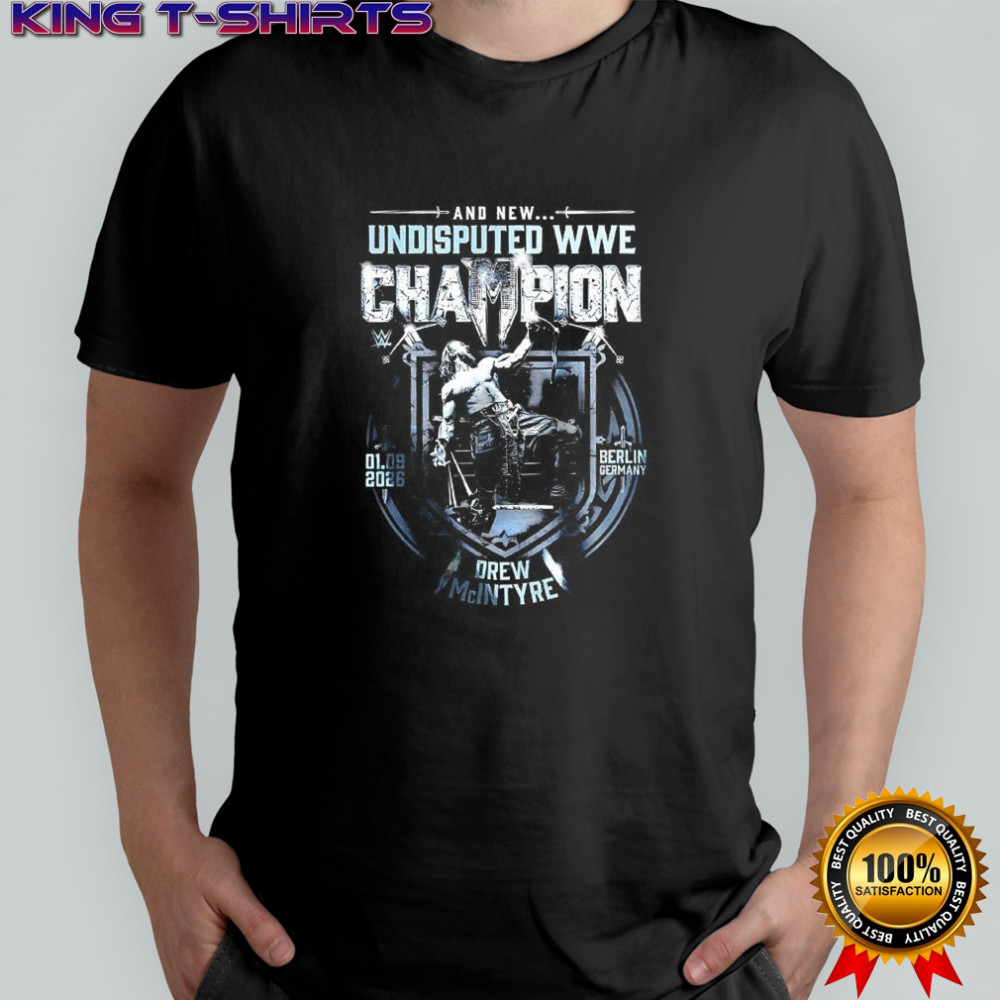 Schwarzes Drew McIntyre Undisputed WWE Championship shirt