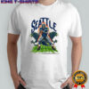 Seattle Seahawks football skeleton burning mascot shirt