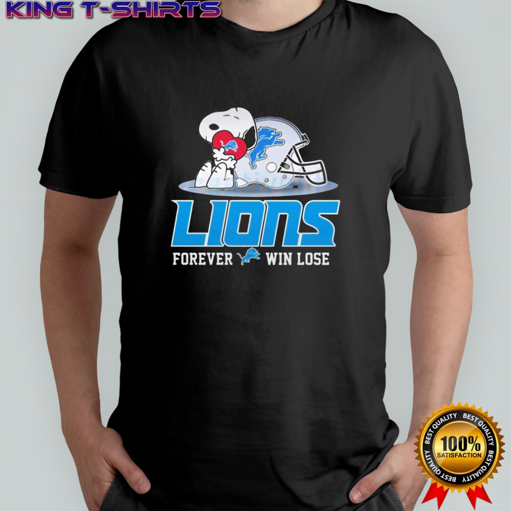 Snoopy hug logo Detroit Lions forever win lose Shirt