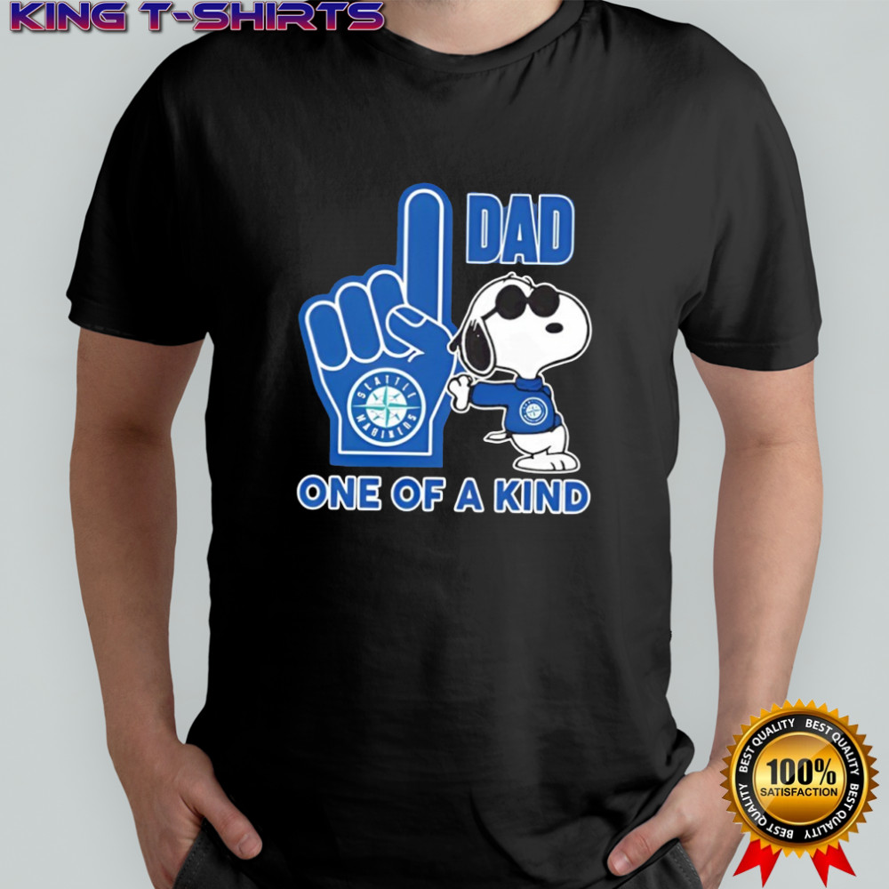 Snoopy Seattle Mariners #1 Dad One Of A Kind Shirt