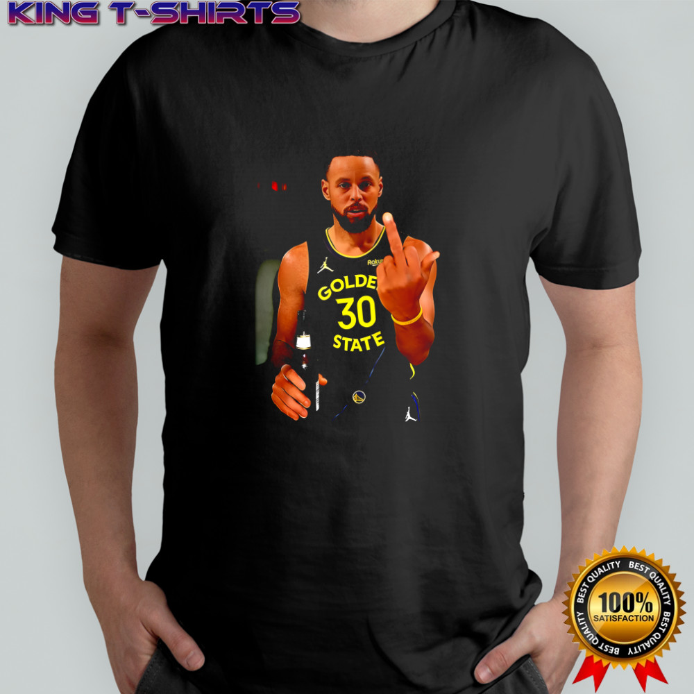 Stephen Curry Golden State Warriors NBA middle finger 2026 meme shirt