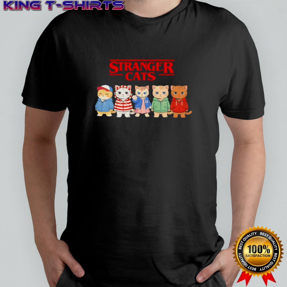 Stranger Cats Retro Cat Parody shirt