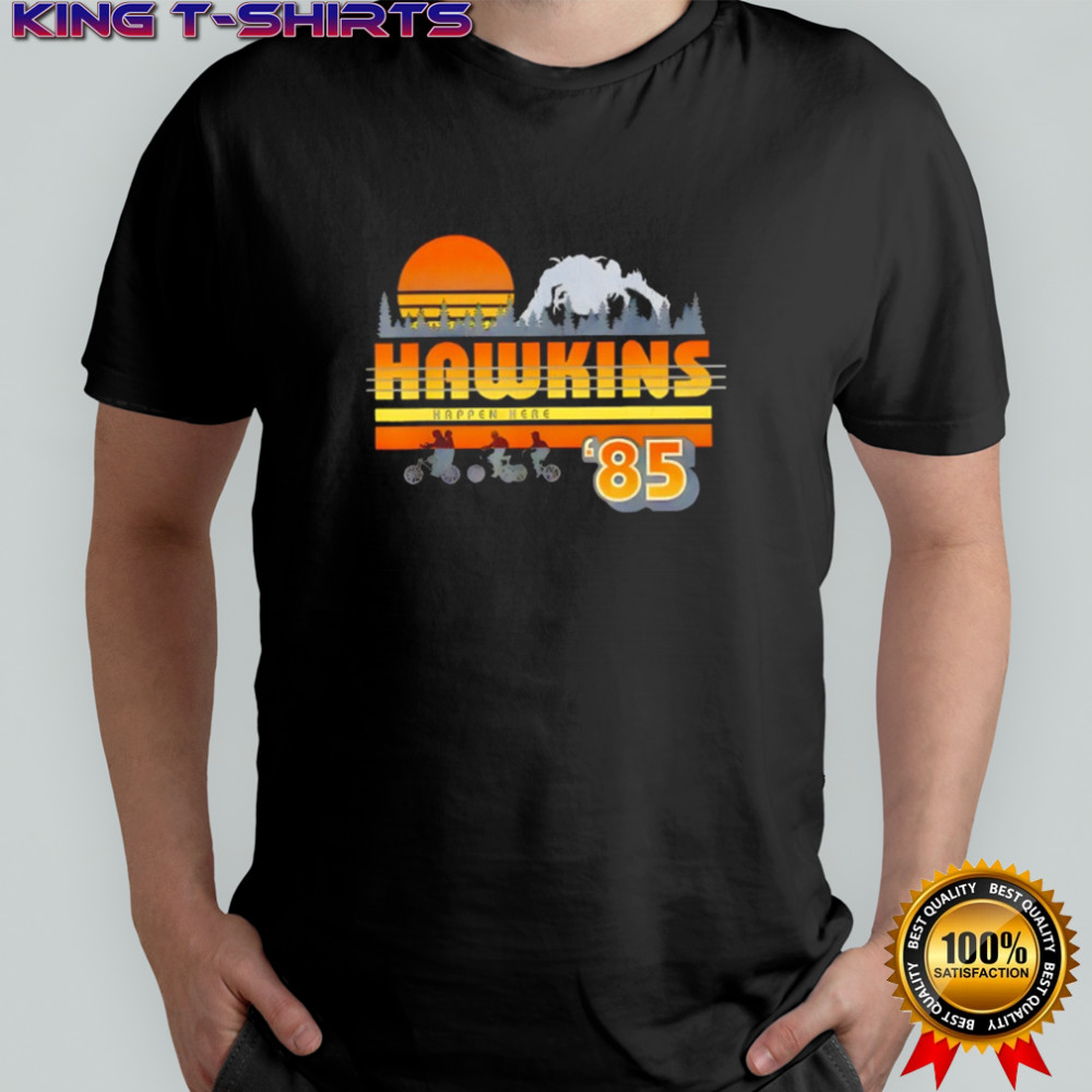 Stranger Things Hawkins Bikers happen here retro shirt