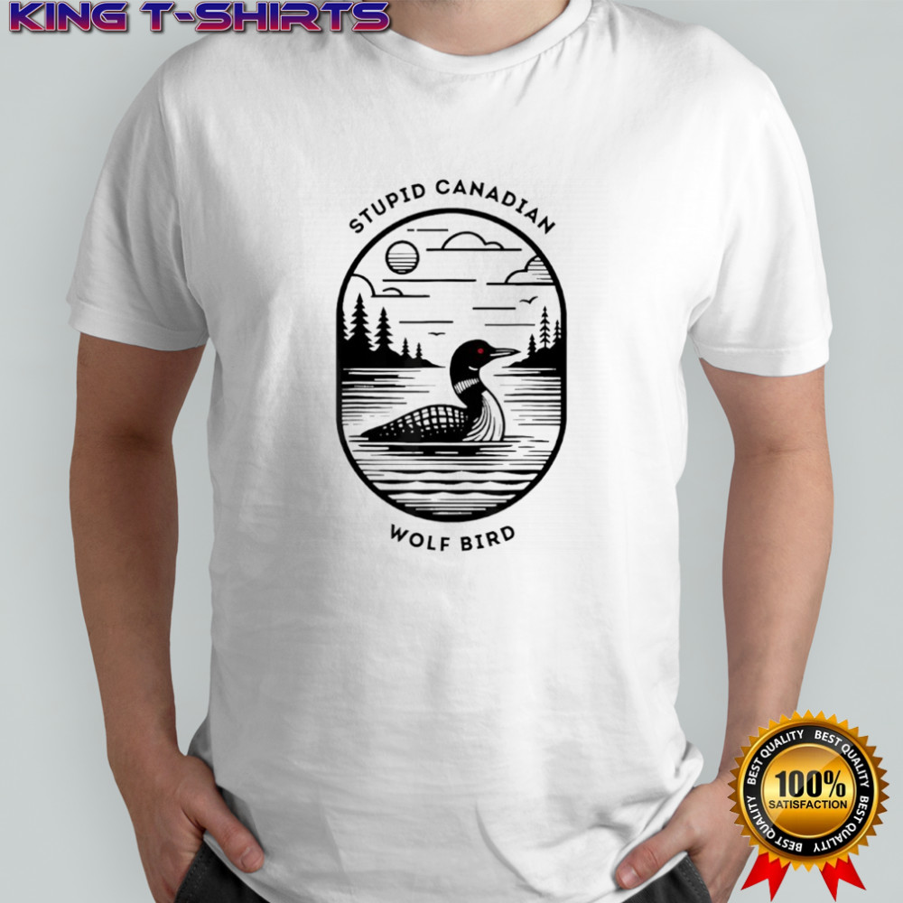 Stupid Canadian Wolf Bird Hockey Romance LGBT vintage shirt