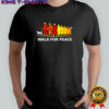 Walk for peace graphic of dog and monks pilgrimage shirt