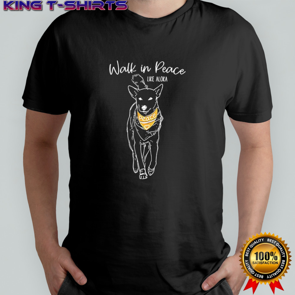 Walk for peace like Aloka dog sketch shirt