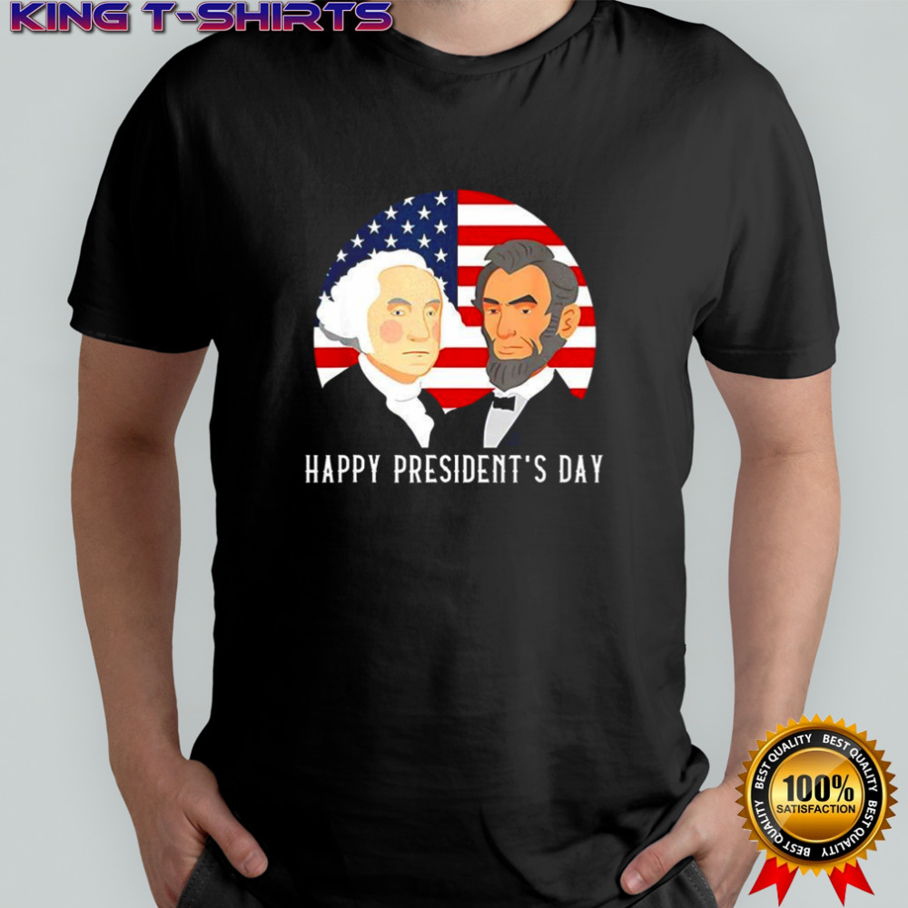 Washington and Lincoln happy president’s day USA tribute shirt